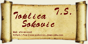 Toplica Soković vizit kartica